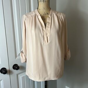 SIS SIS Blush Pink V-Neck Blouse | Size Small